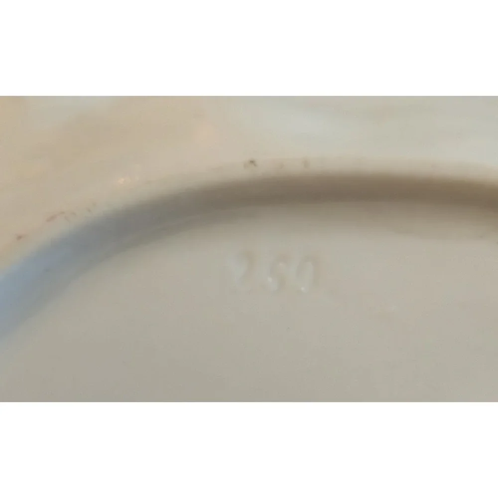 Vintage Floral Porcelain Relish Celery Dish Pink Lily Flowers Gold Gilt Accent